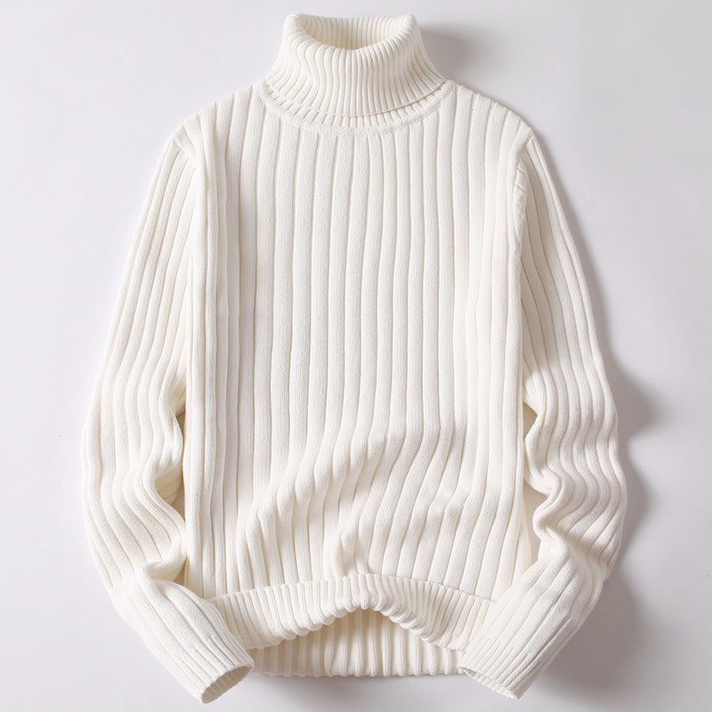 Striped Turtleneck Knit Sweater – Unisex