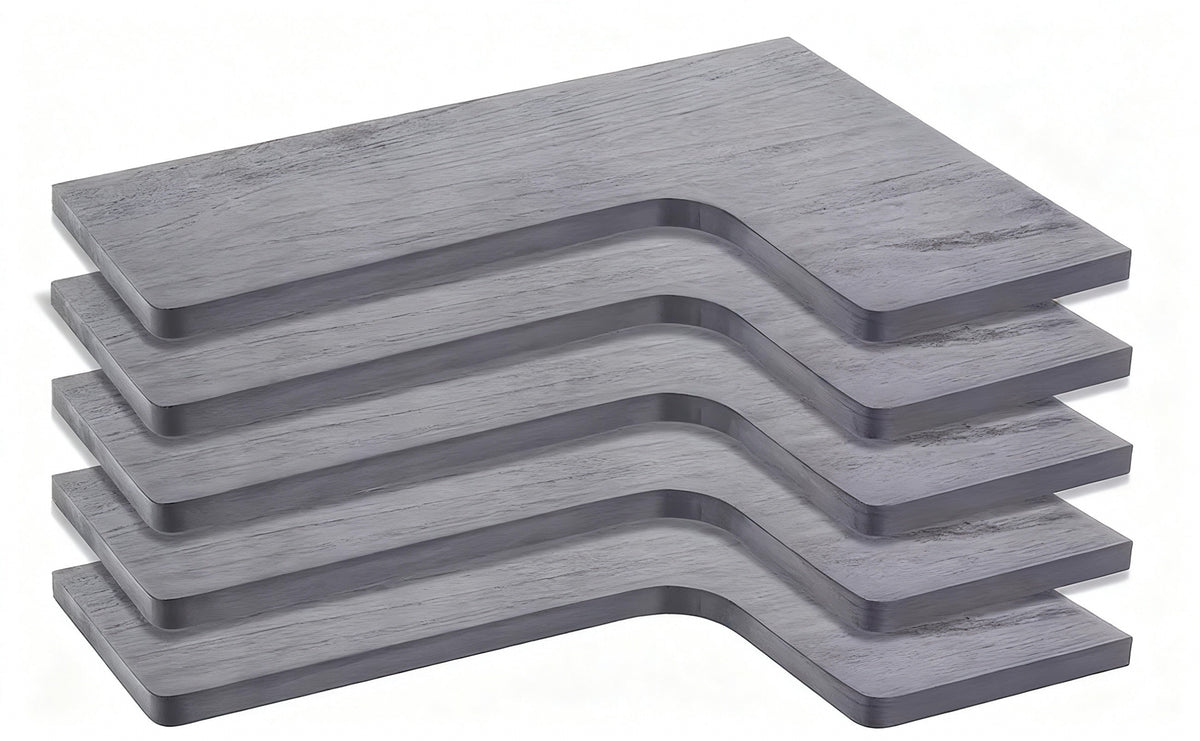 Rustic Corner Floating Shelves, Set of 5