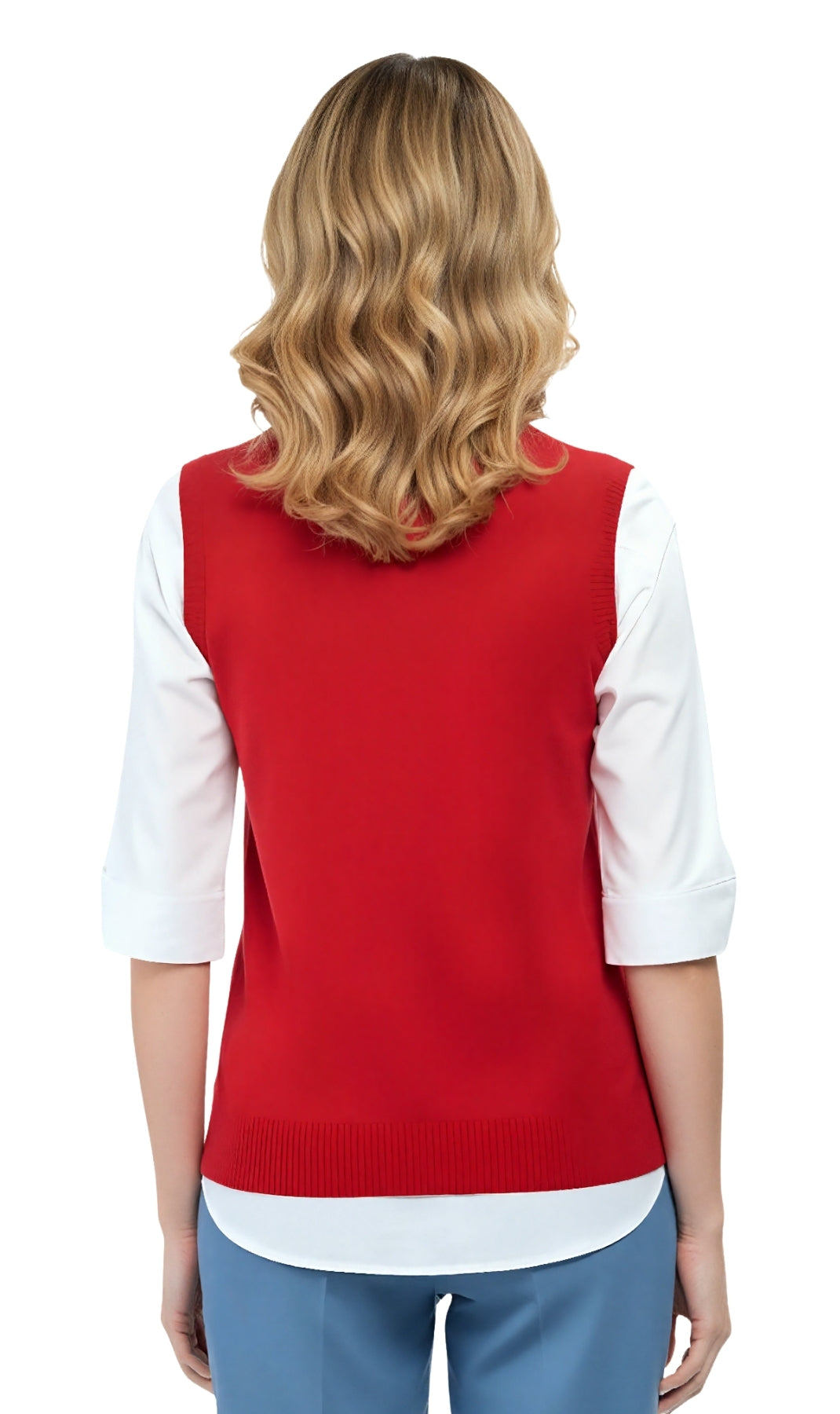 Women's Cable Knit Button-Front Sweater Vest
