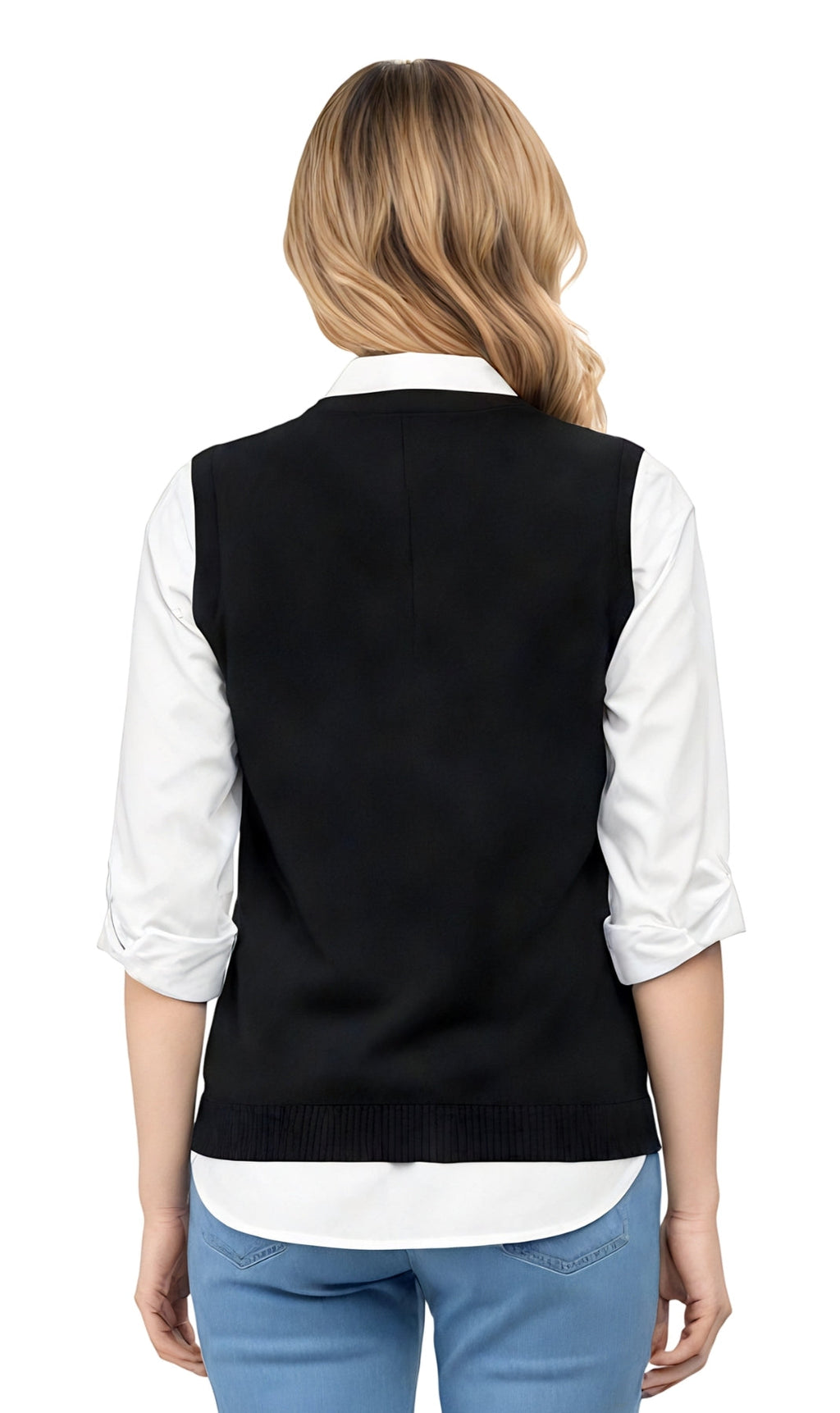 Women's Cable Knit Button-Front Sweater Vest