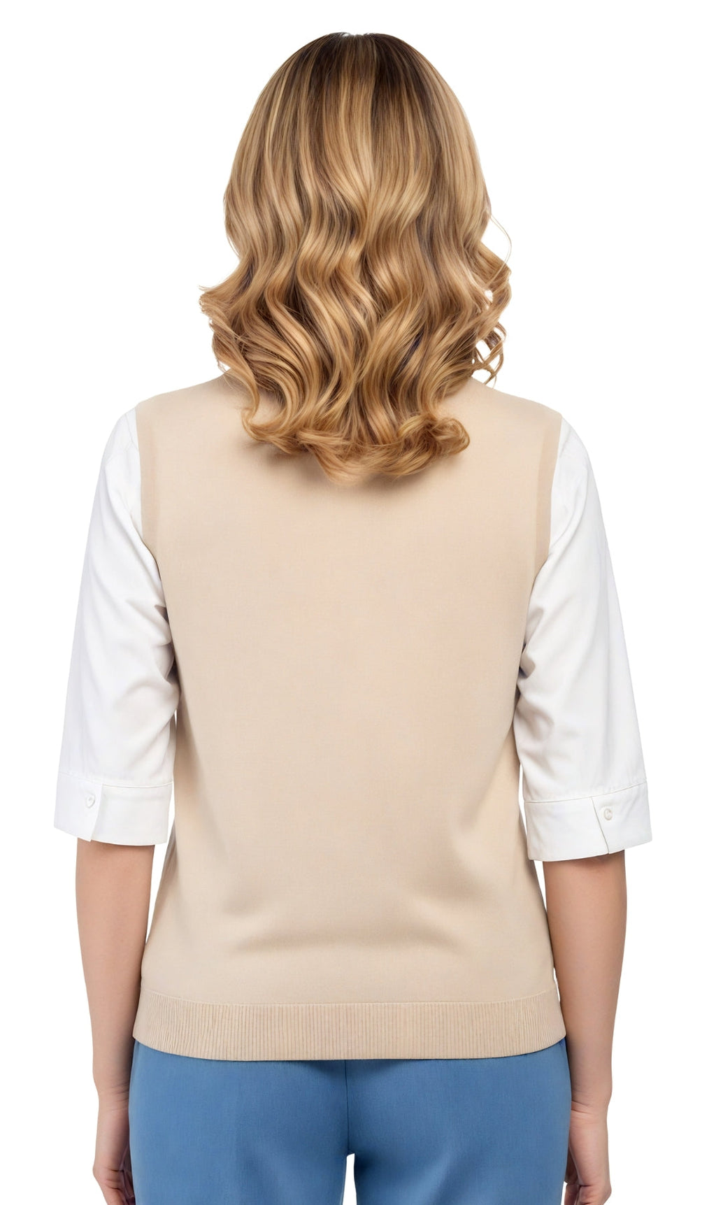 Women's Cable Knit Button-Front Sweater Vest