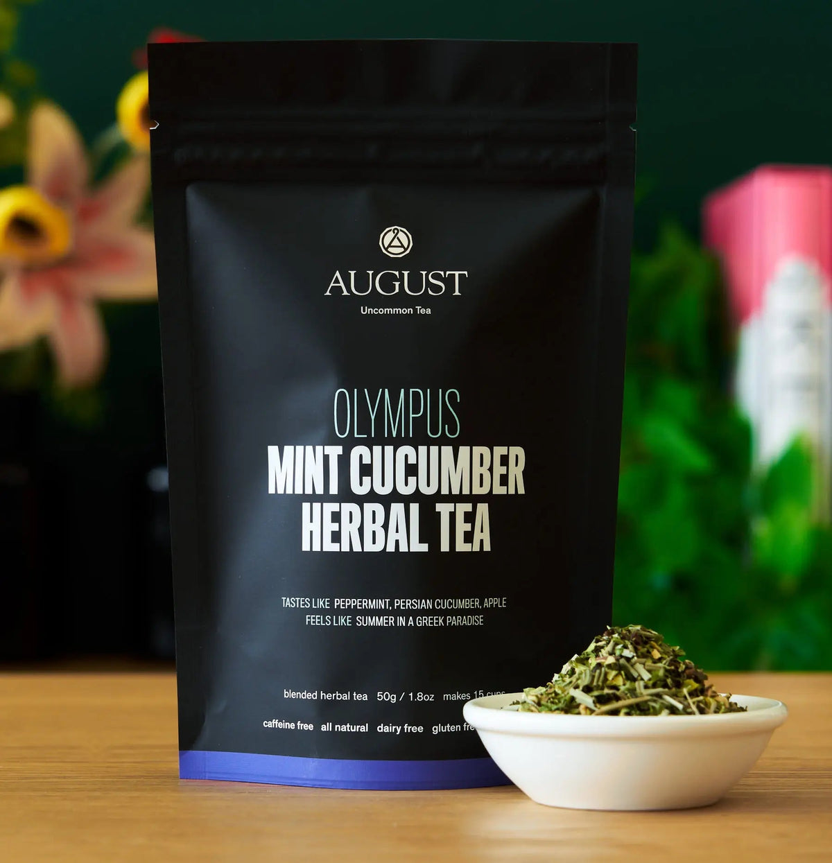 Mint cucumber caffeine-free herbal tea