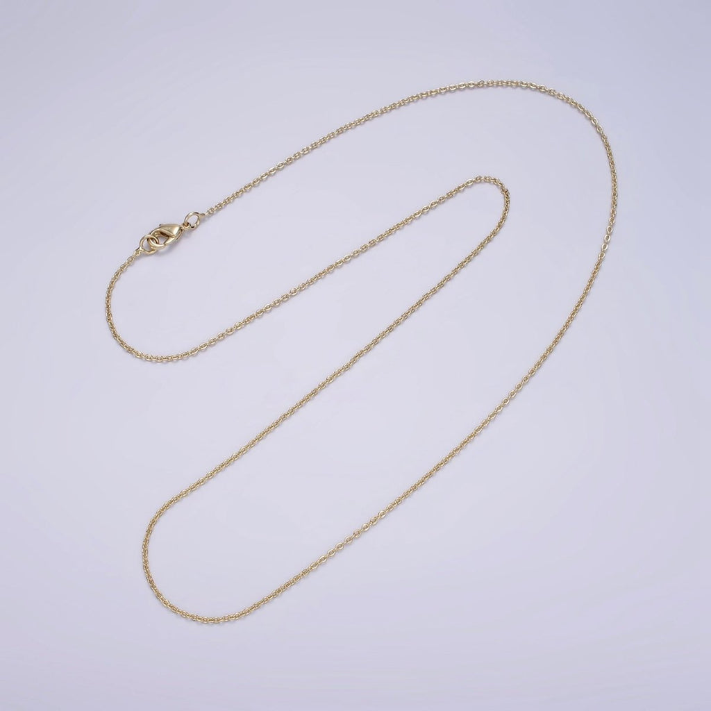 14K Gold Filled 1.2mm Dainty Cable Chain 18 Inch, 16 Inch, 20 Inch Layering Chain Necklace | WA-2117 - WA-2119