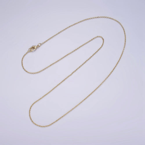 14K Gold Filled 1.2mm Dainty Cable Chain 18 Inch, 16 Inch, 20 Inch Layering Chain Necklace | WA-2117 - WA-2119