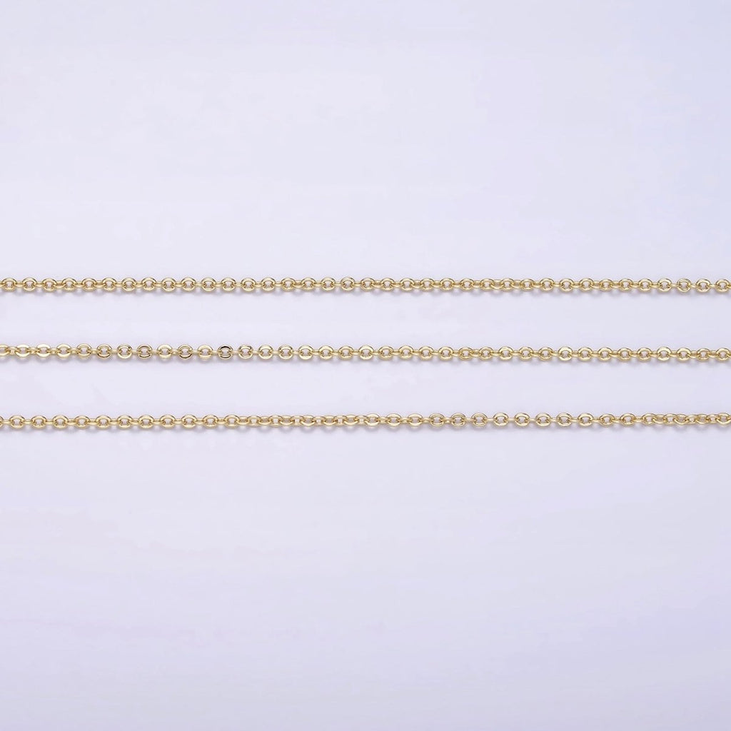 14K Gold Filled 1.2mm Dainty Cable Chain 18 Inch, 16 Inch, 20 Inch Layering Chain Necklace | WA-2117 - WA-2119