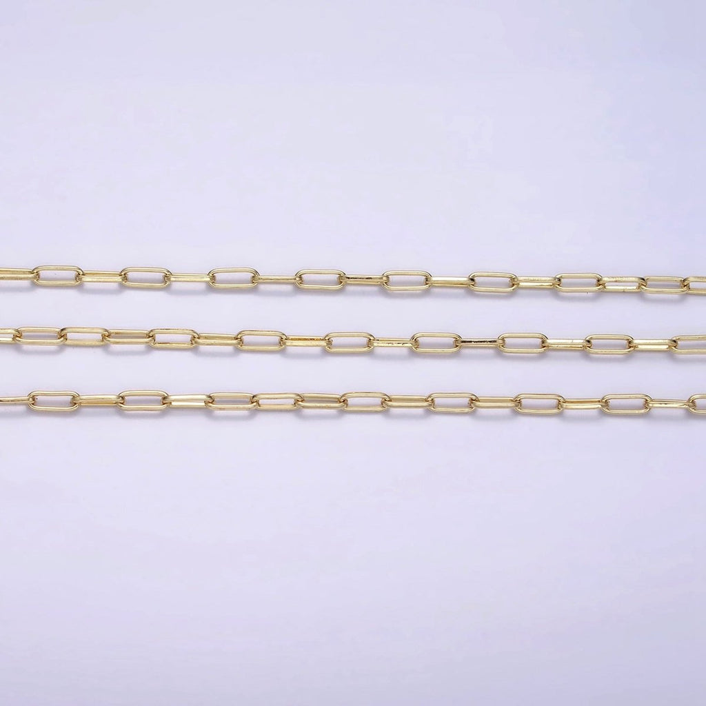 14K gold filled paperclip chain necklace