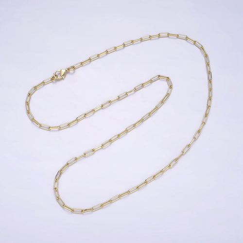 14K Gold Filled 2.3mm Paperclip 16 Inch, 18 Inch, 20 Inch Layering Chain Necklace | WA-2120 - WA-2123 Clearance Pricing