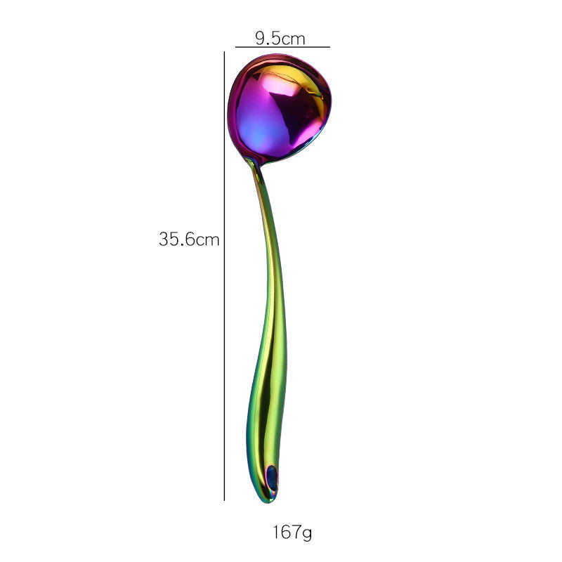 Rainbow Stainless Steel Kitchen Utensil Set
