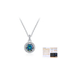 Rainbow Moissanite Pendant Necklace | Sterling Silver