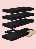 Floating Wall Shelves, Set of 4 – Invisible Brackets