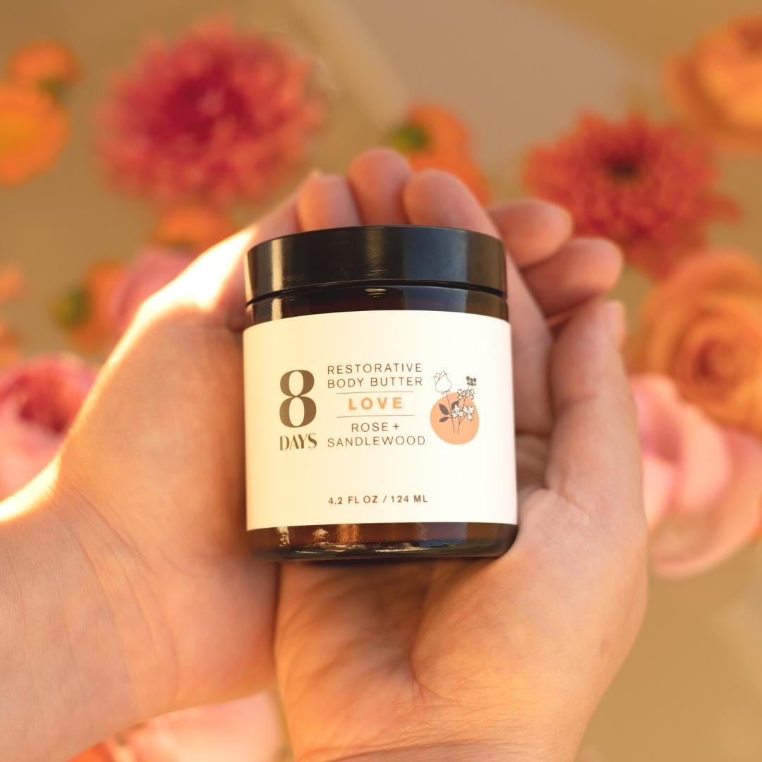 Love Whipped Organic Body Butter with Rose Petals