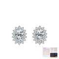 Floral Moissanite Stud Earrings | Sterling Silver