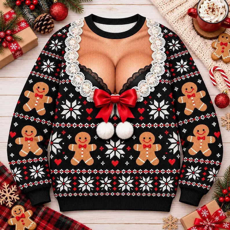 Funny Ugly Christmas Sweater – Unisex Holiday Party Jumper
