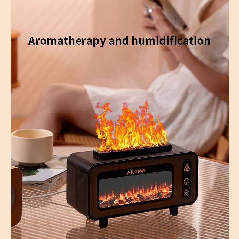 Fireplace Flame Aroma Diffuser | 200ml | Color-Changing