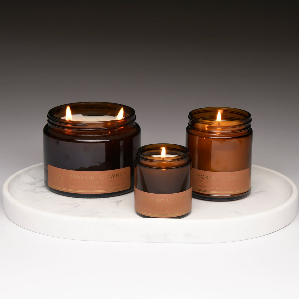 Smokin' Cowboy Soy Blend Candle — Sandalwood, Leather, Iris