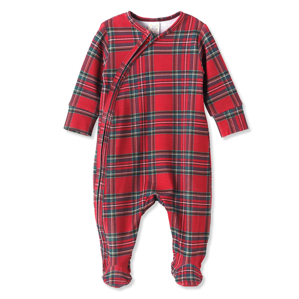 Christmas Tartan Plaid Family Matching Bamboo Pajamas