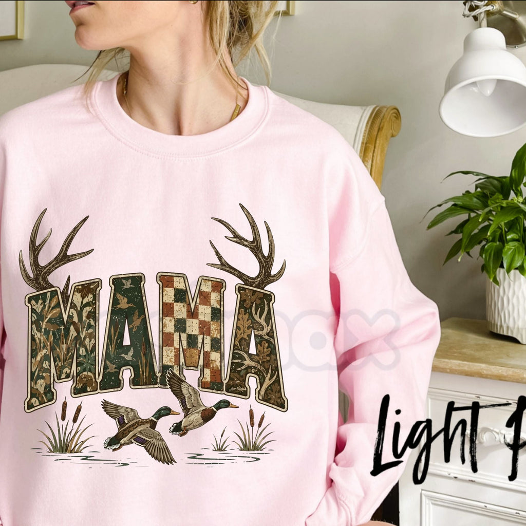 Hunting Camo Mama Country Graphic Sweatshirt