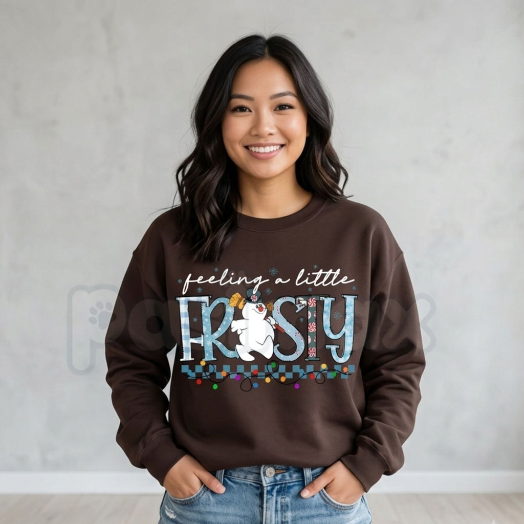 Feeling A Little Frosty Snowman Christmas Sweatshirt