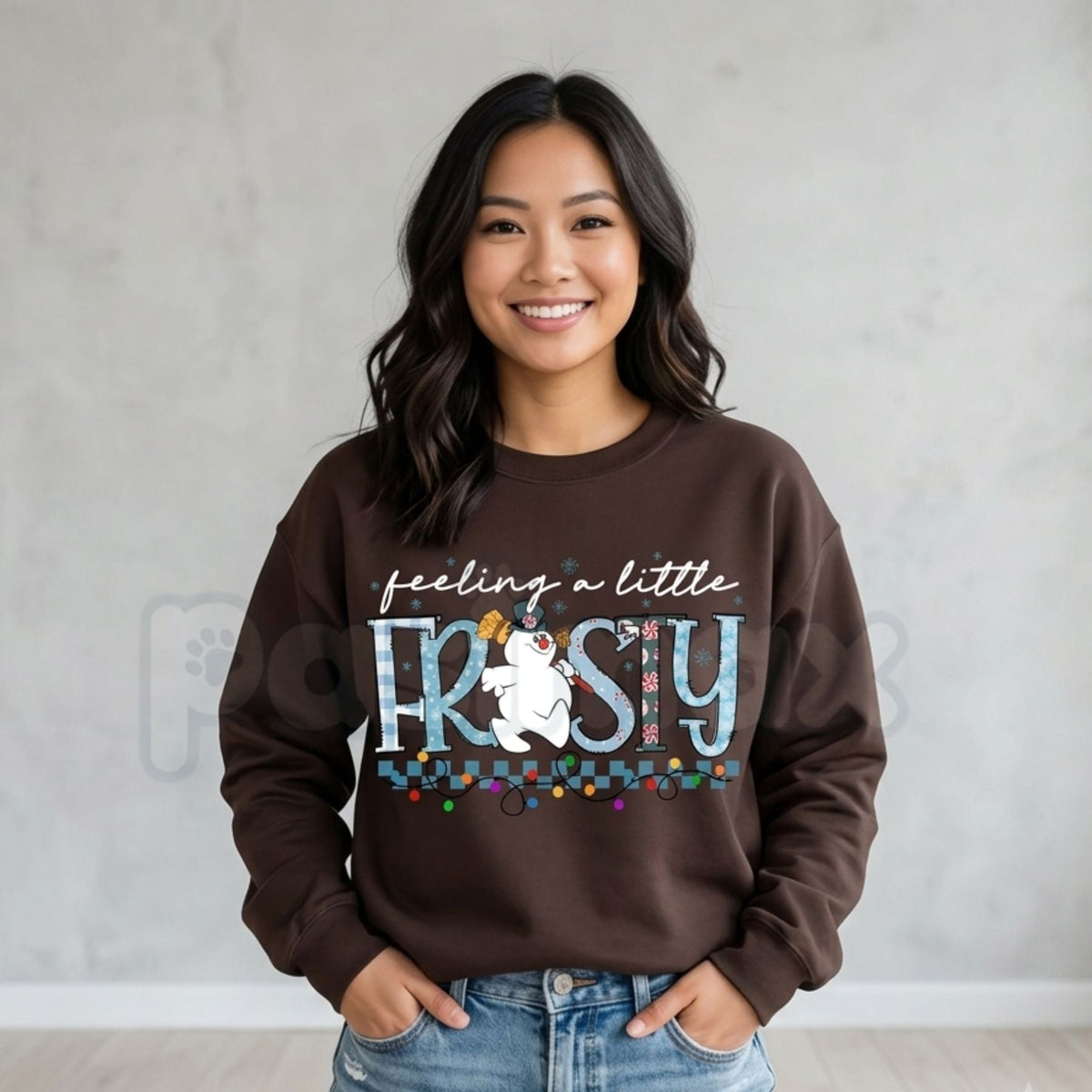 Feeling A Little Frosty Snowman Christmas Sweatshirt