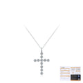 Moissanite Cross Necklace | Sterling Silver