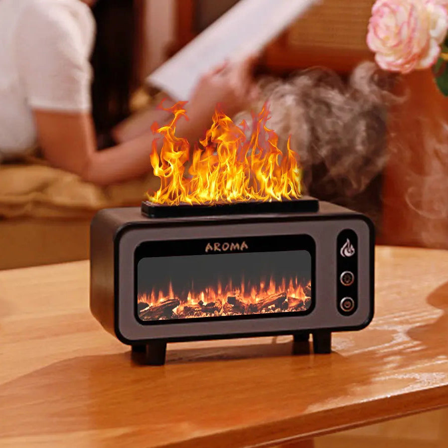 Fireplace Flame Aroma Diffuser | 200ml | Color-Changing