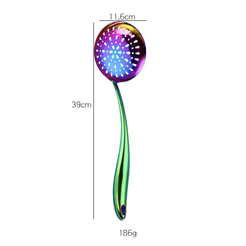 Rainbow Stainless Steel Kitchen Utensil Set
