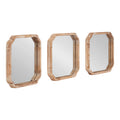 Wood wall mirror set