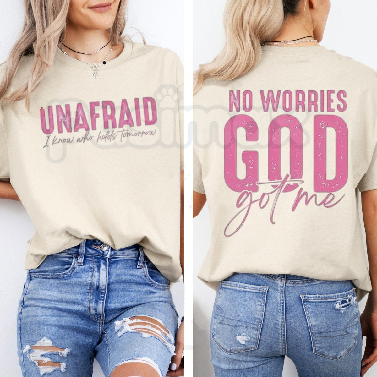 Unafraid No Worries Christian Graphic Tee