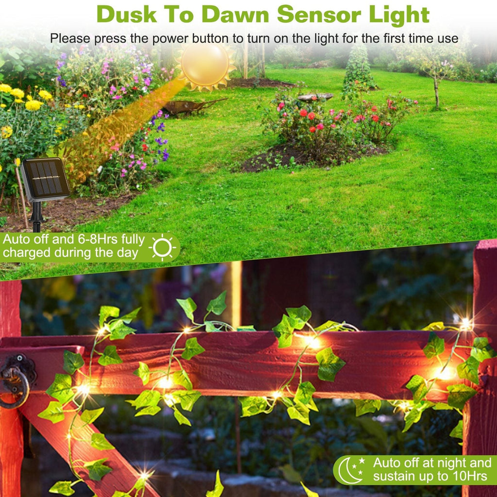 Ivy Leaf Solar Fairy String Lights
