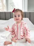 Laced with Love Plaid Heart Baby Sweatshirt Romper