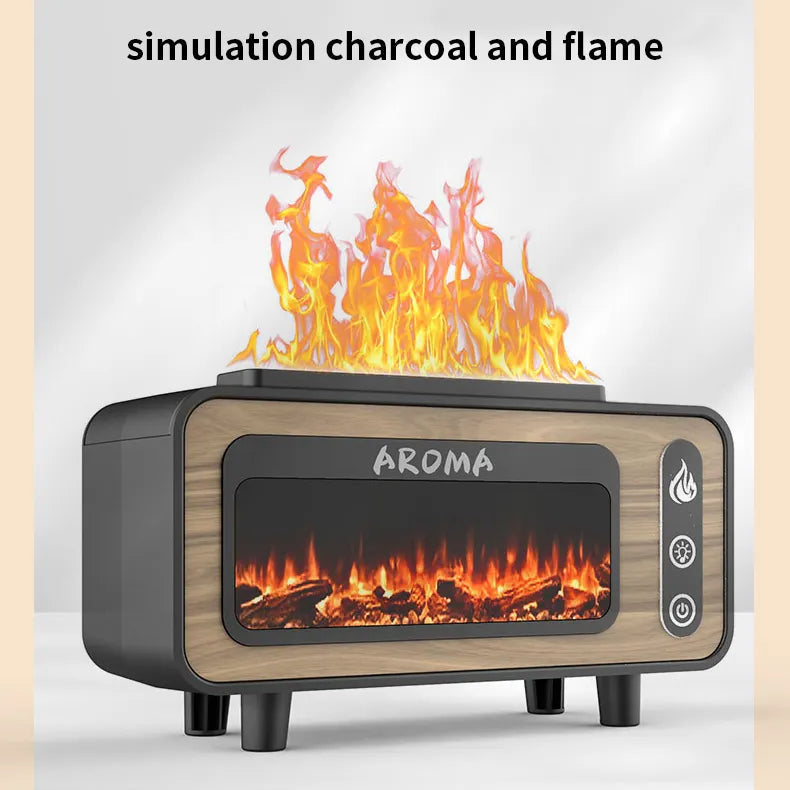 Fireplace Flame Aroma Diffuser | 200ml | Color-Changing