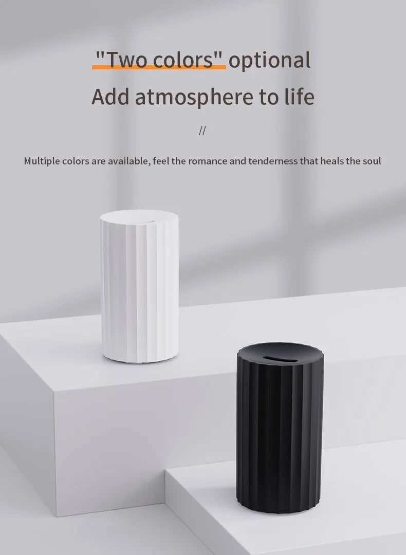 Quiet Flame Effect Essential Oil Diffuser | Black or White