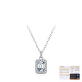 Emerald-Cut Moissanite Pendant Necklace | Sterling Silver