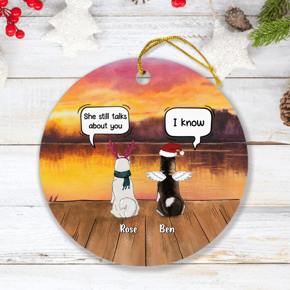 Personalized Pet Memorial Christmas Ornament – Up to 5 Dogs or Cats