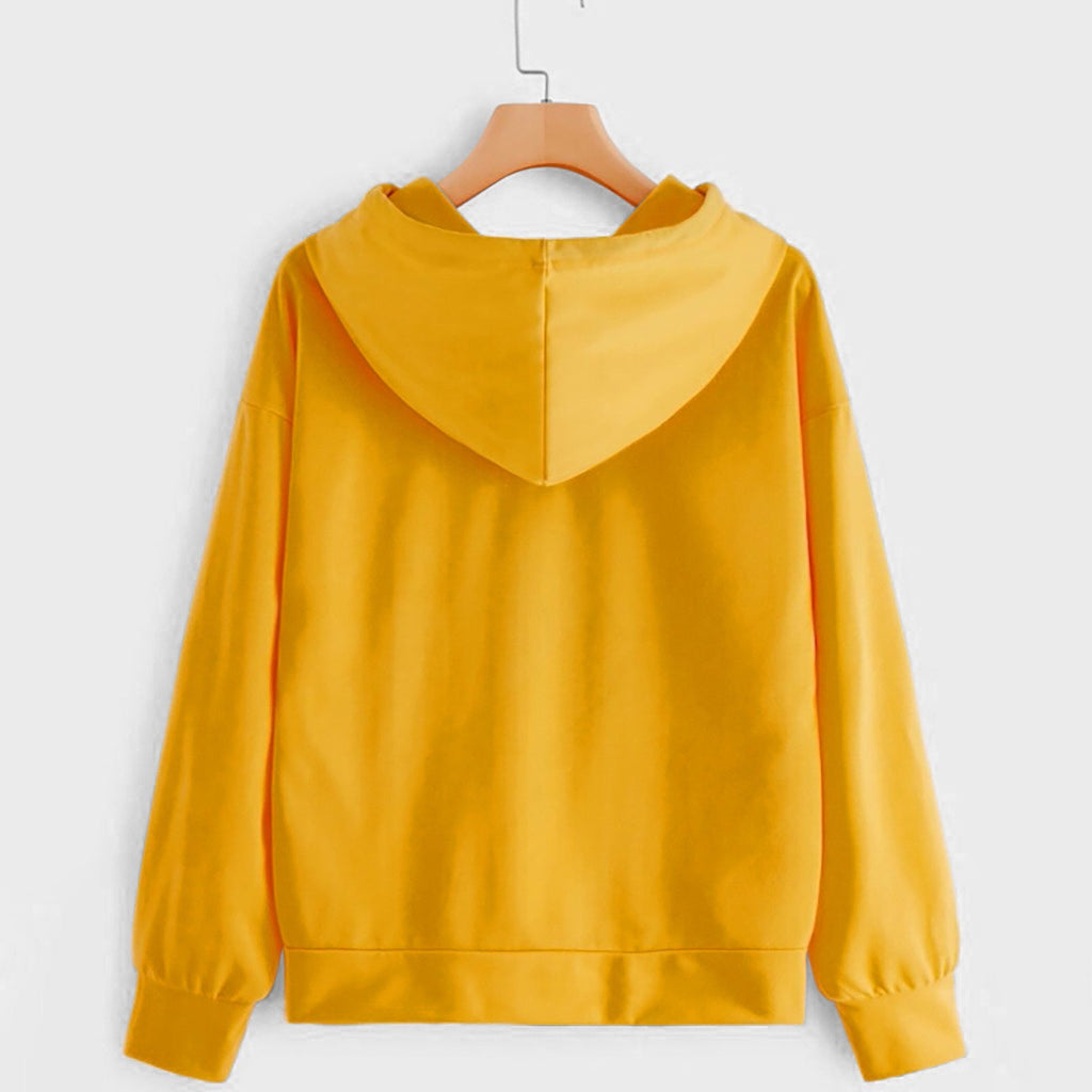Women's Loose Printed Long Sleeve Sweatshirt