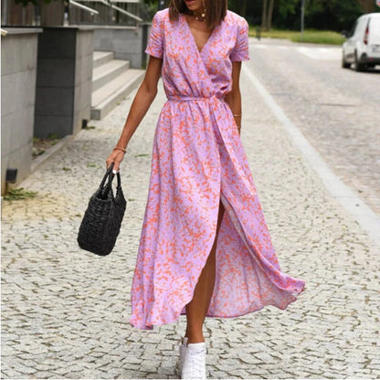 Robe de Plage Imprimée à la Mode pour Femmes