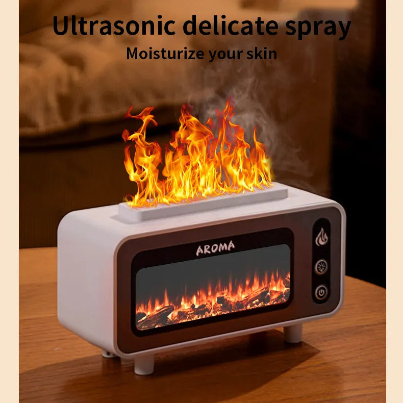 Fireplace Flame Aroma Diffuser | 200ml | Color-Changing