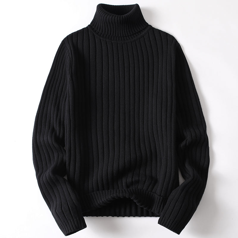 Striped Turtleneck Knit Sweater – Unisex