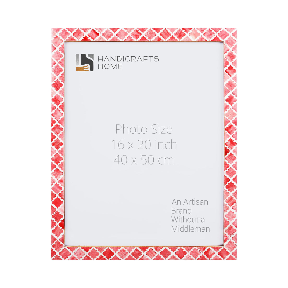 Moroccan Red Bone Inlay Poster Frame | Multiple Sizes