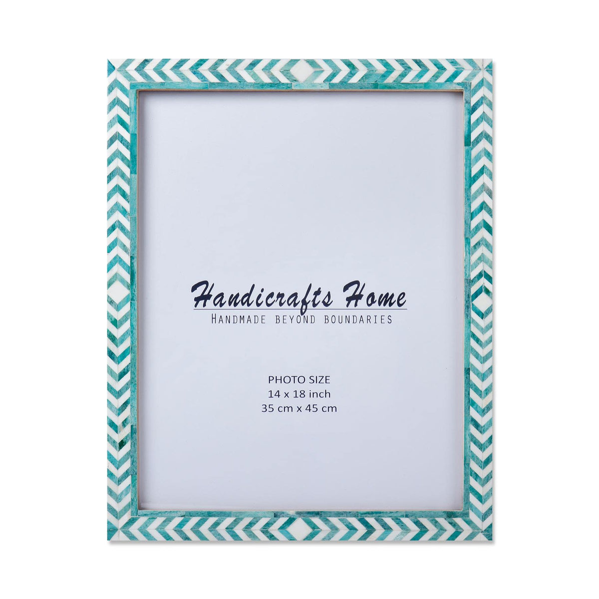 Taj Pattern Green Bone Inlay Poster Frame | Multiple Sizes