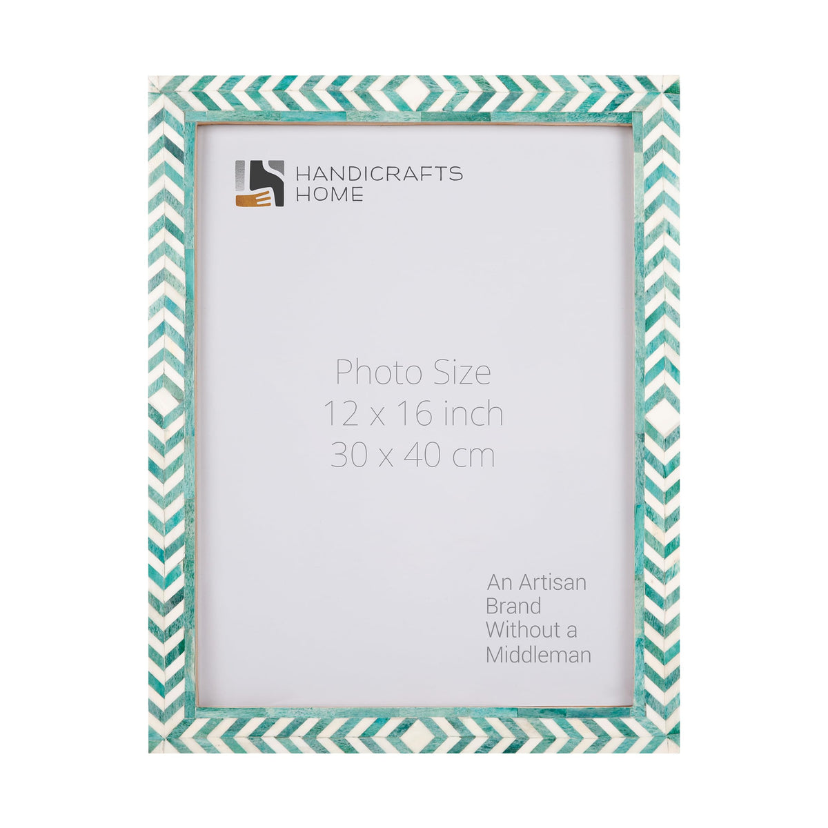 Taj Pattern Green Bone Inlay Poster Frame | Multiple Sizes
