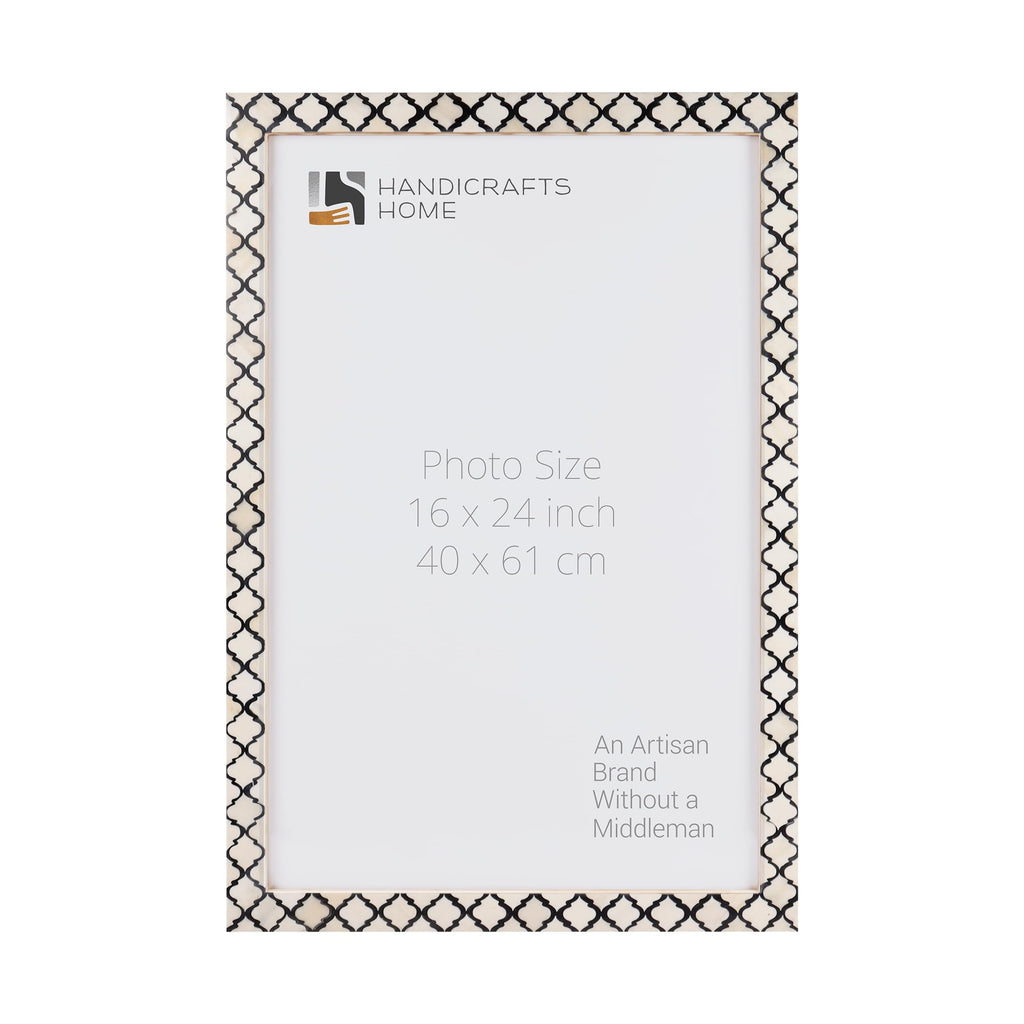 Moroccan Black Bone Inlay Poster Frame | Multiple Sizes