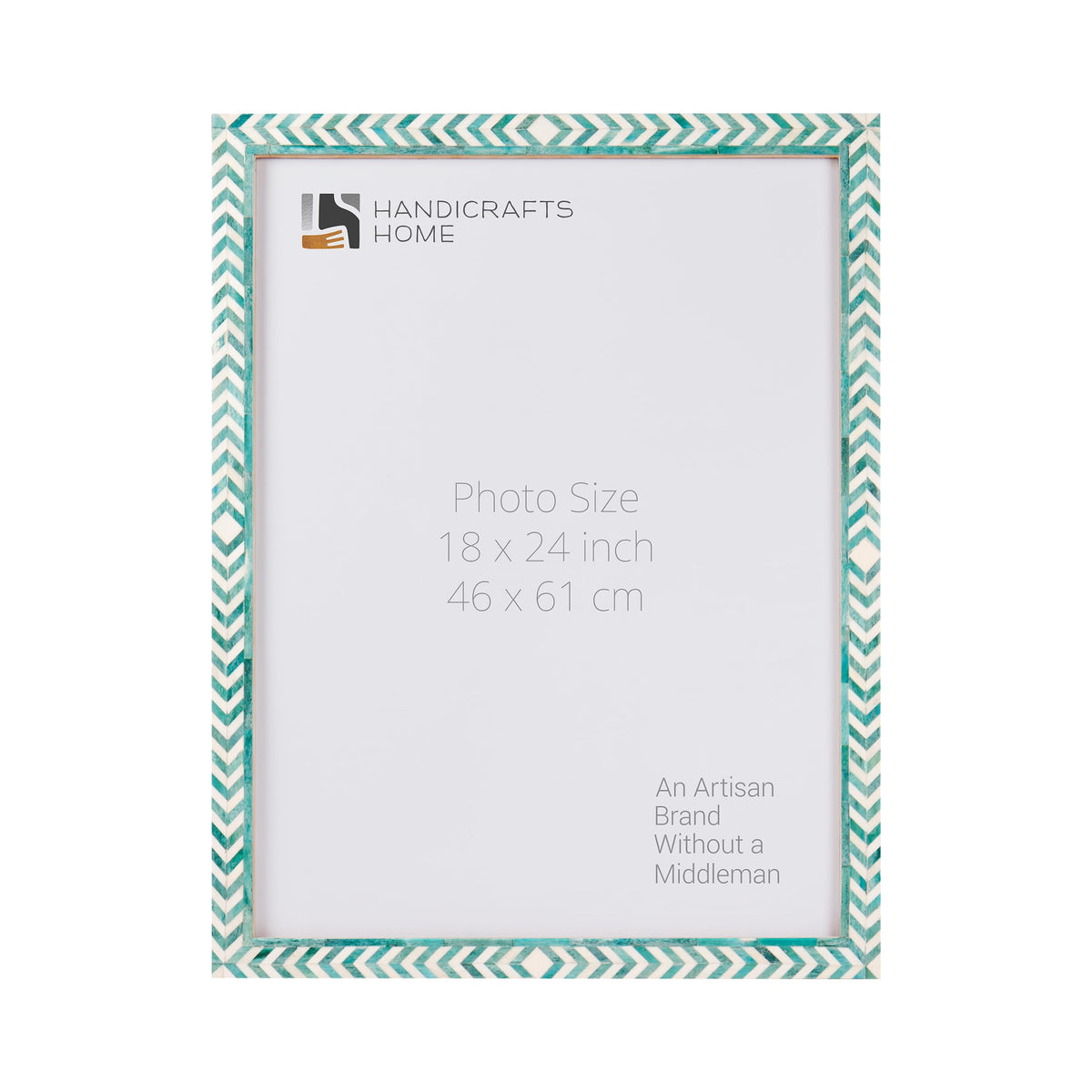 Taj Pattern Green Bone Inlay Poster Frame | Multiple Sizes