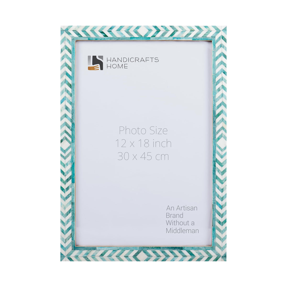 Taj Pattern Green Bone Inlay Poster Frame | Multiple Sizes