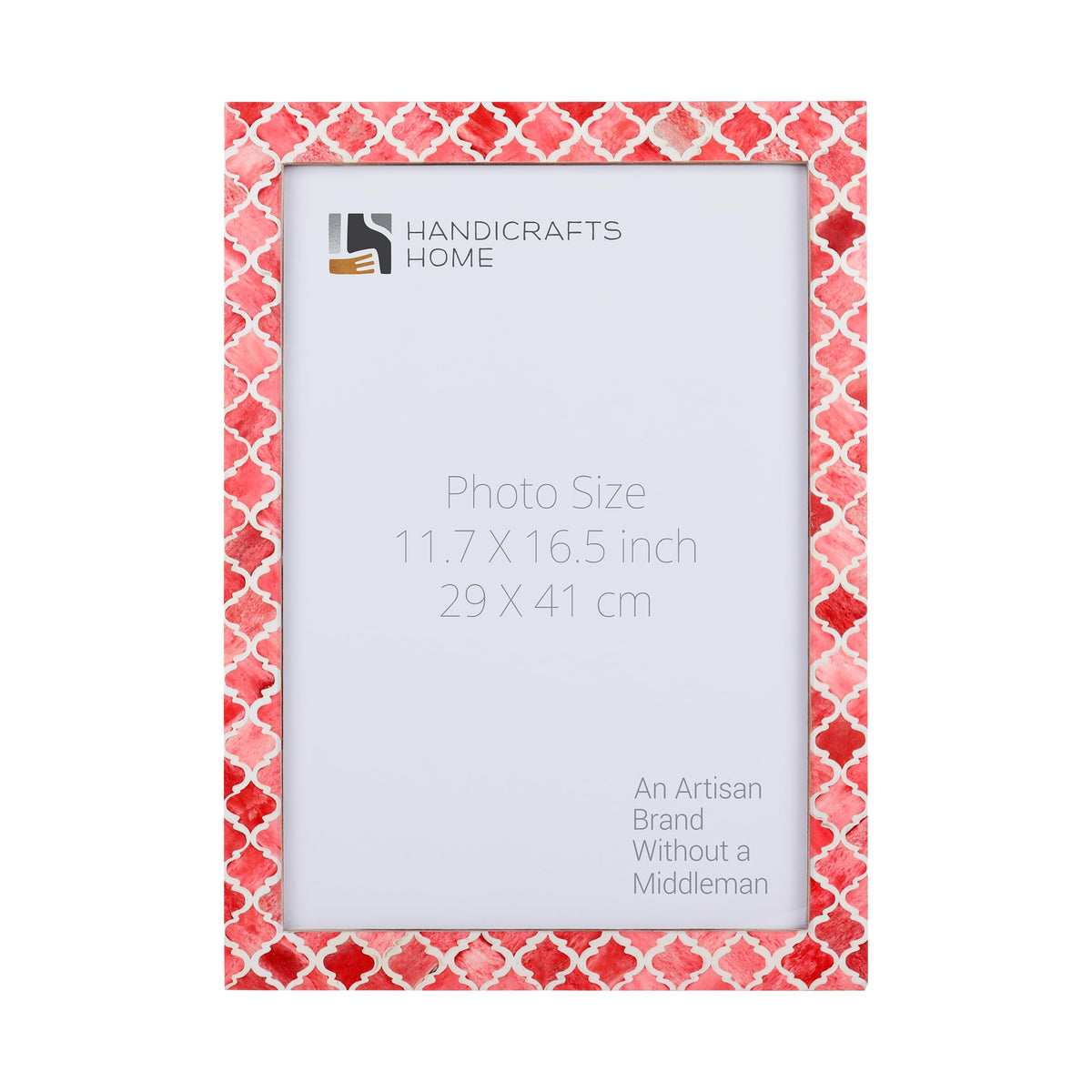 Moroccan Red Bone Inlay Poster Frame | Multiple Sizes