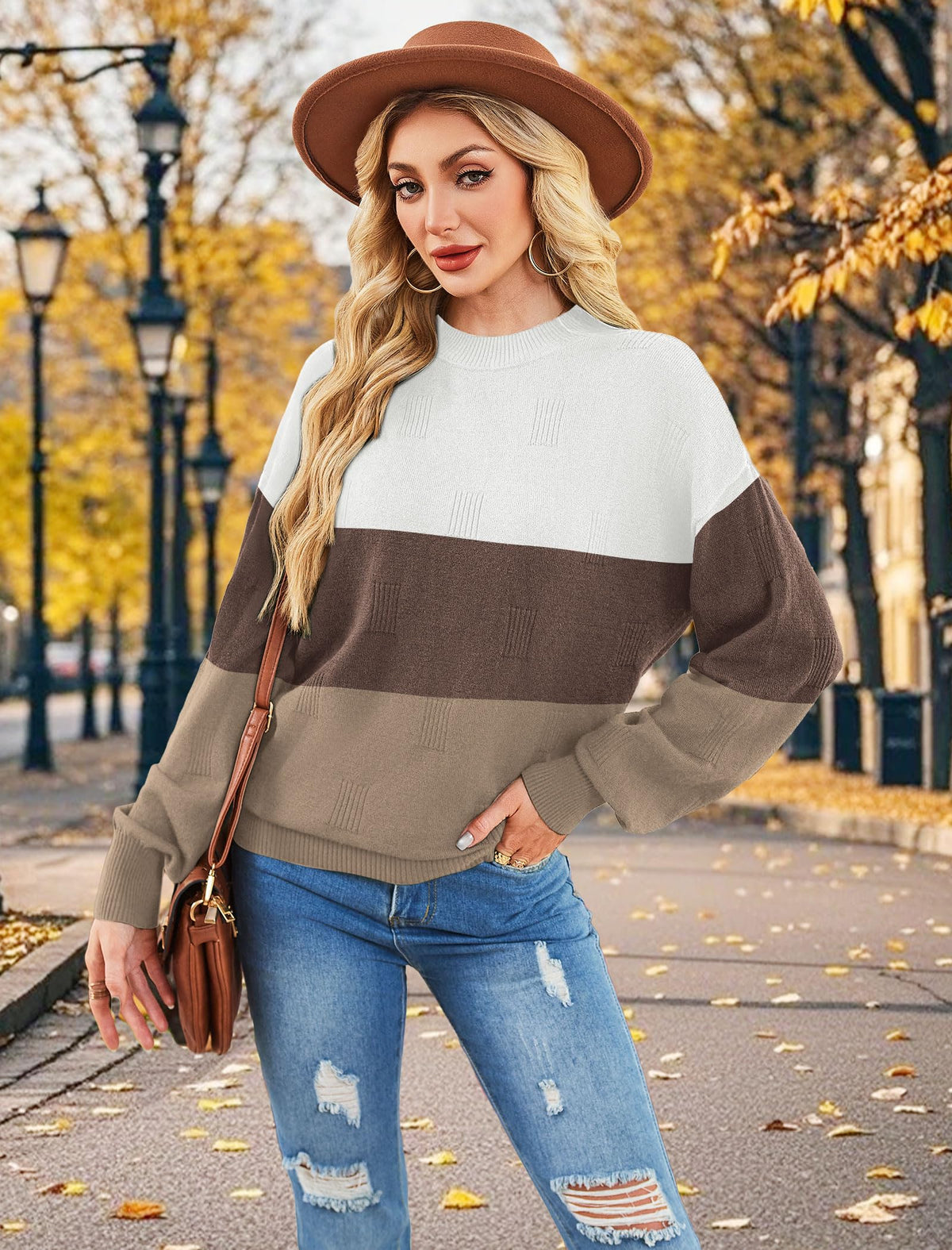 Women's Puff Sleeve Turtleneck Knit Sweater