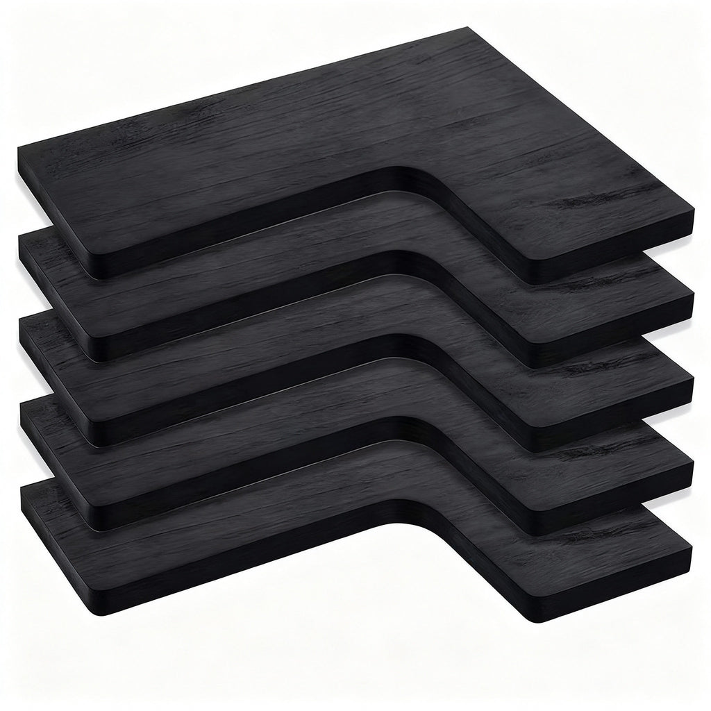 Rustic Corner Floating Shelves, Set of 5