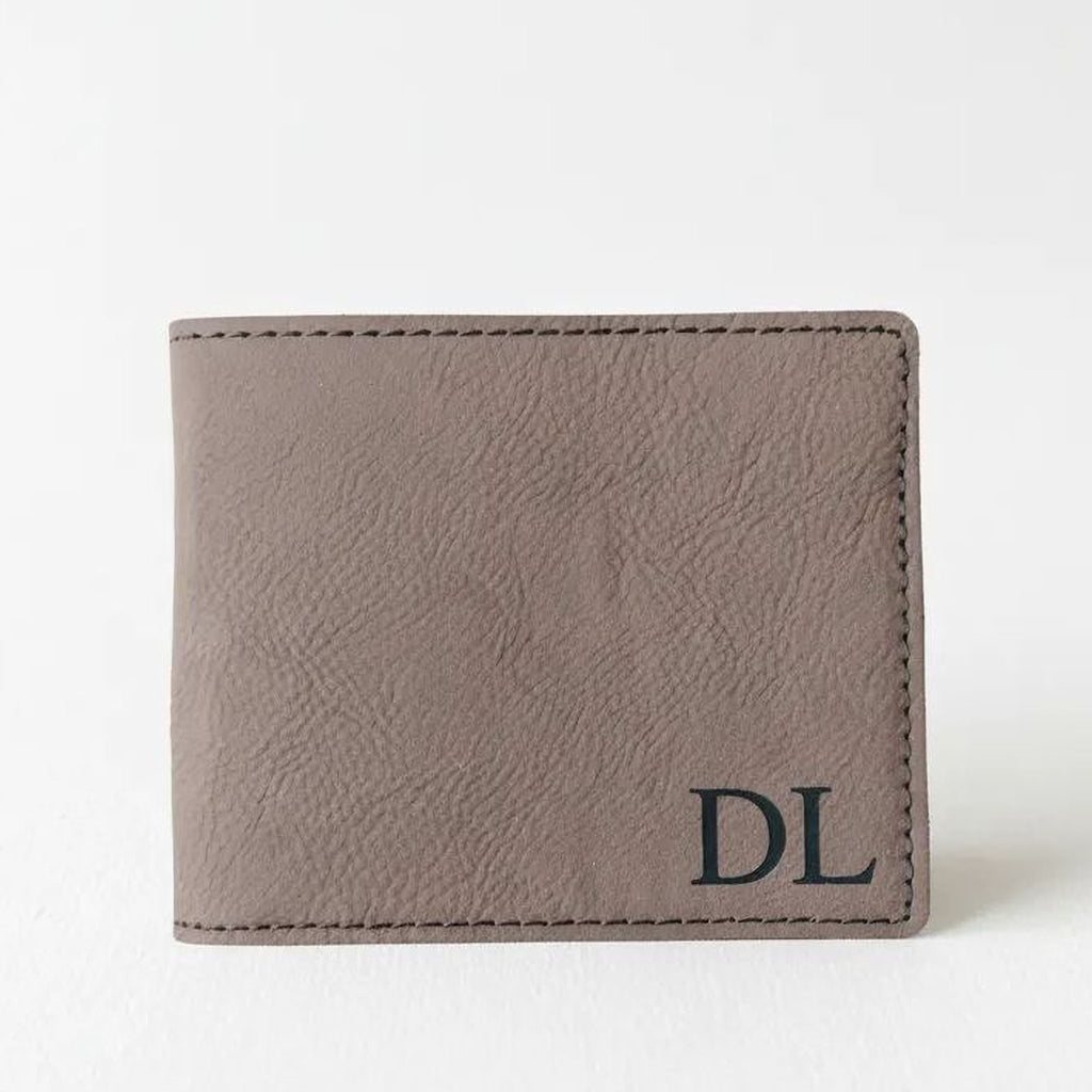 Personalized Monogram Leather Wallet for Men