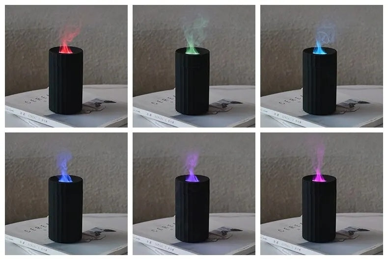 Quiet Flame Effect Essential Oil Diffuser | Black or White