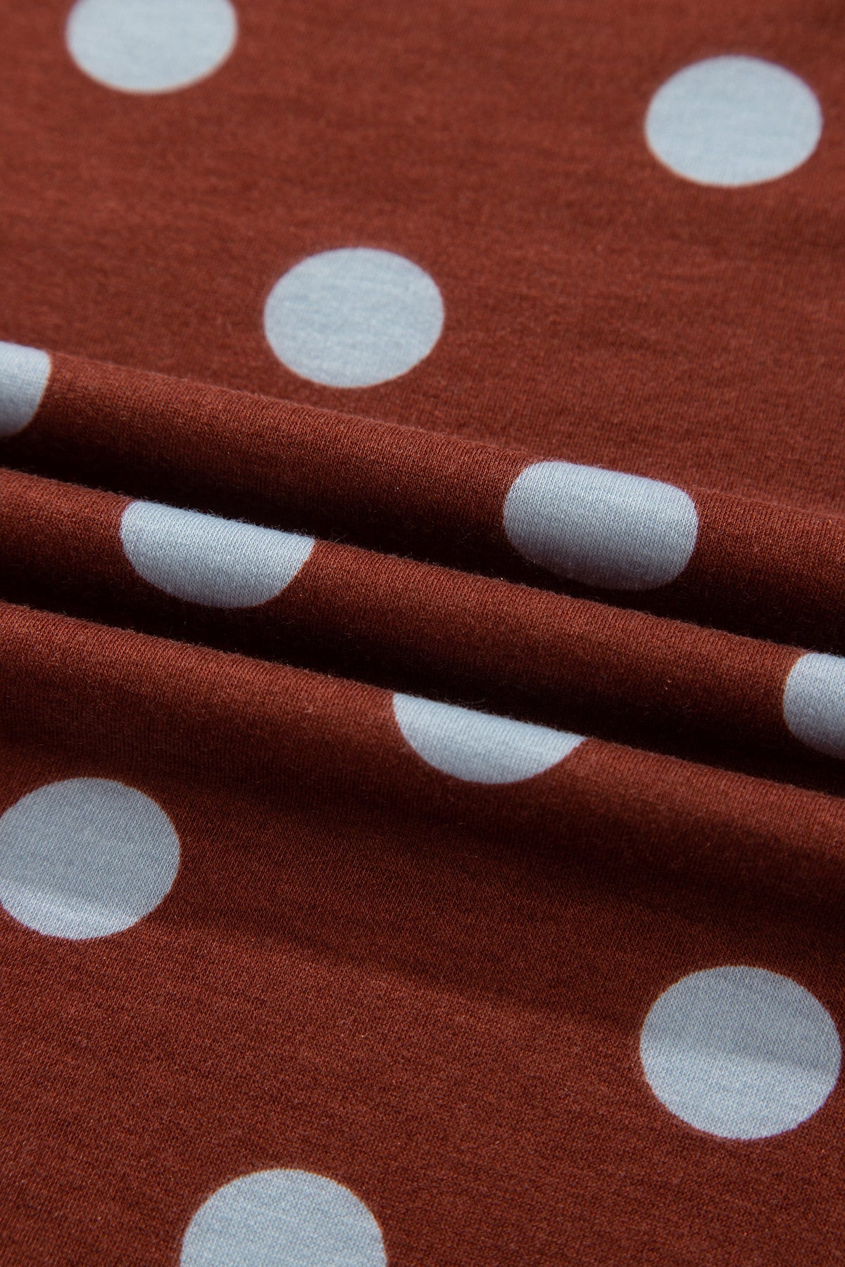 Polka Dot Side Stripe Long Sleeve Top & Pant Set